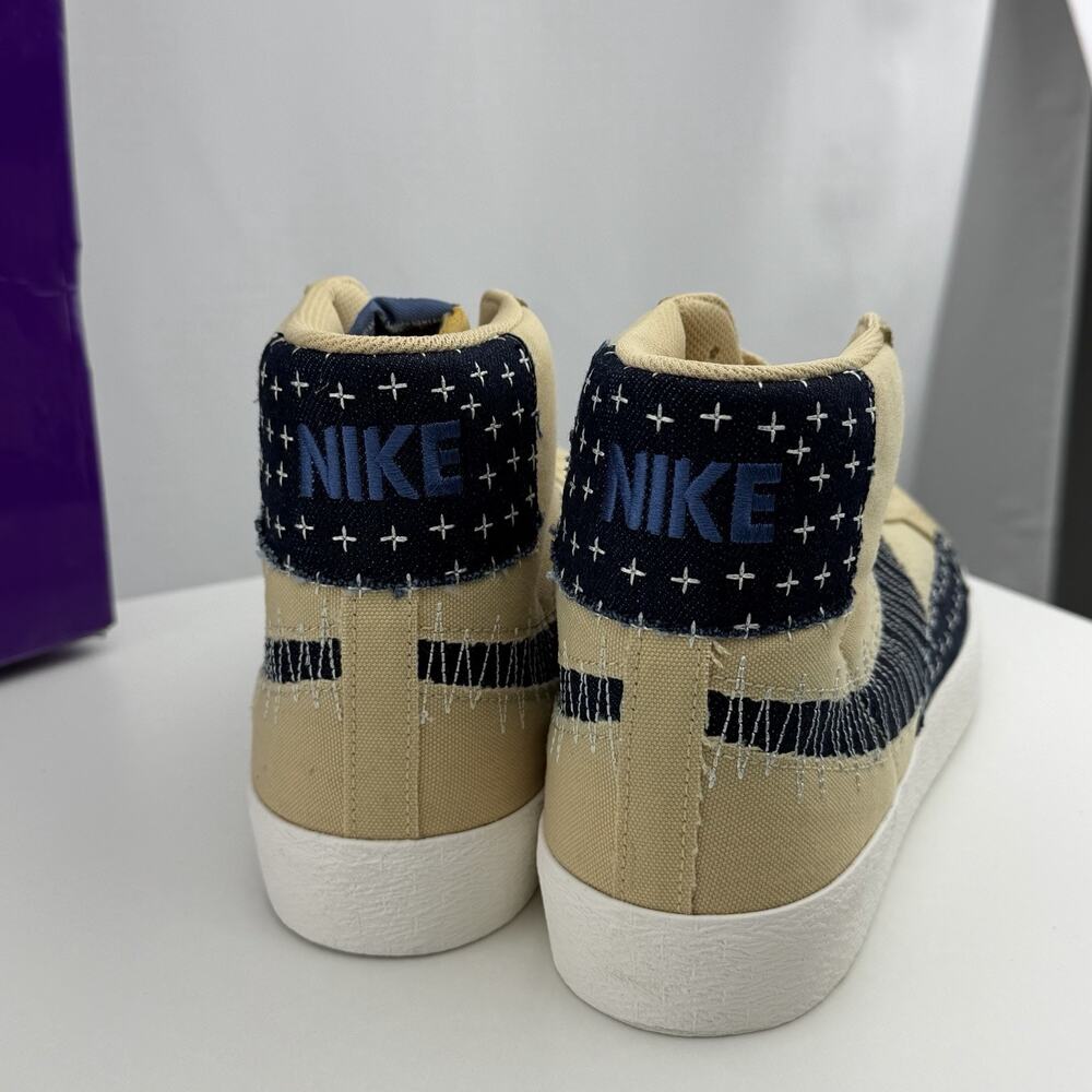 Nike SB Zoom Blazer Mid PRM Sashiko Sesame Mystic Navy CT0715-200 Size 11.5 - Picture 3 of 11
